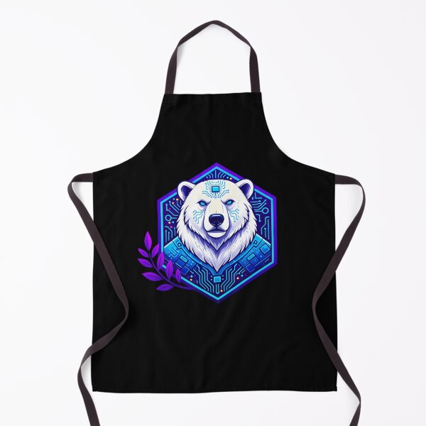 Item preview, Cyber Polar Bear Tech Art - Futuristic Neon Circuit Arctic Predator Illustration designed and sold by AbulailArt.