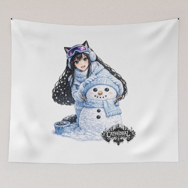 Item preview, Catgirl Snowman CATHEDRAL designed and sold by GothCatHedral.