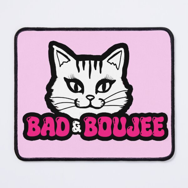 Item preview, Bad & Boujee White Cat w/ Pink Text designed and sold by Color Serenity by Alana C..