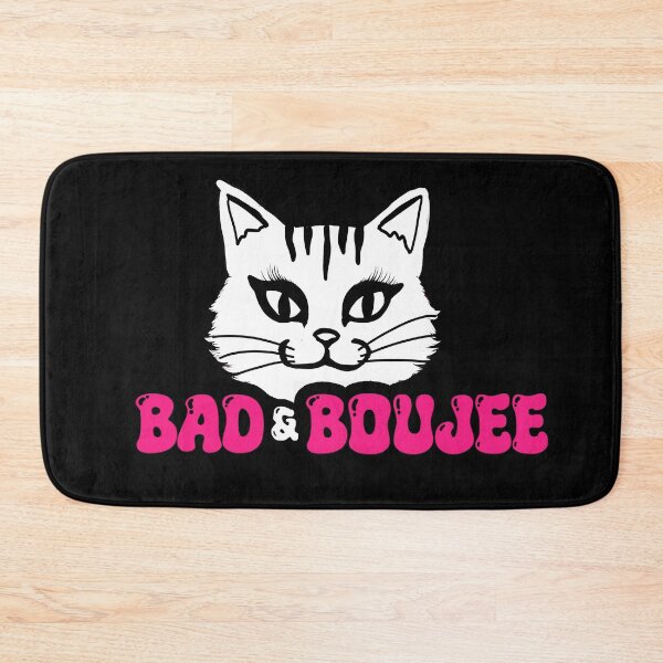 Item preview, Bad & Boujee White Cat w/ Pink Text designed and sold by Color Serenity by Alana C..