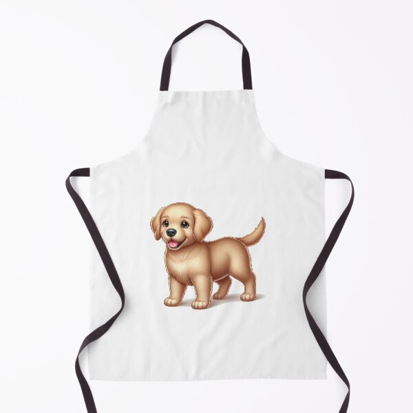 Item preview, Adorable golden retriever puppy with a cheerful expression and fluffy fur. designed and sold by cave-canvas.