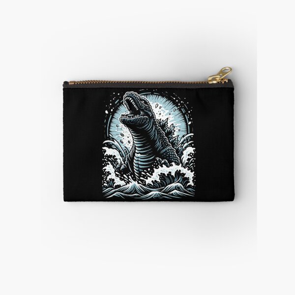 Item preview, Dramatic illustration of a roaring monster emerging from turbulent ocean waves, showcasing power. designed and sold by beast-net.