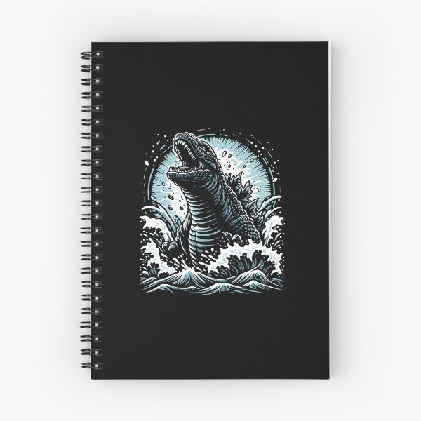 Item preview, Dramatic illustration of a roaring monster emerging from turbulent ocean waves, showcasing power. designed and sold by beast-net.