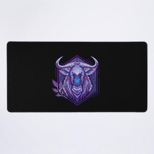 Item preview, Cyber Wildebeest Tech Art - Futuristic Neon Circuit Gnu Illustration designed and sold by AbulailArt.
