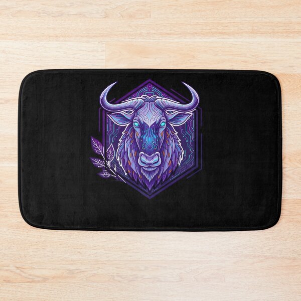Item preview, Cyber Wildebeest Tech Art - Futuristic Neon Circuit Gnu Illustration designed and sold by AbulailArt.
