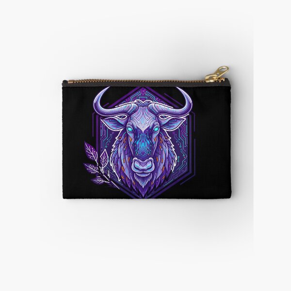 Item preview, Cyber Wildebeest Tech Art - Futuristic Neon Circuit Gnu Illustration designed and sold by AbulailArt.