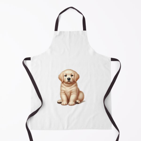 Item preview, Adorable golden retriever puppy sitting with a gentle expression and fluffy coat. designed and sold by cave-canvas.