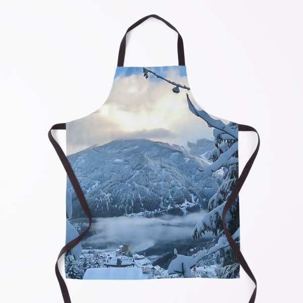 Item preview, Snowy Alpine Village at Sunset designed and sold by MatthewHeights.