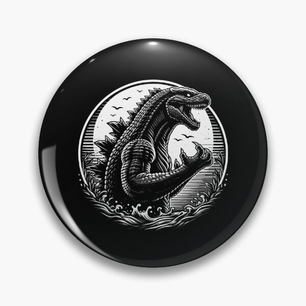 Item preview, A detailed illustration of a monstrous creature rising from the ocean, showcasing intricate scales and fierce expression. designed and sold by beast-net.