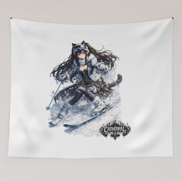 Item preview, Catgirl Ski CATHEDRAL designed and sold by GothCatHedral.