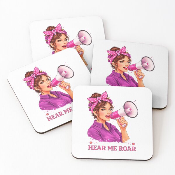 Item preview, Hear Me Roar: Speaker of Truth – Empowered Illustration with Megaphone and Flowers designed and sold by Polarisofficial.