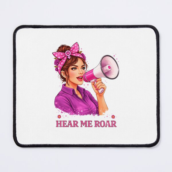 Item preview, Hear Me Roar: Speaker of Truth – Empowered Illustration with Megaphone and Flowers designed and sold by Polarisofficial.