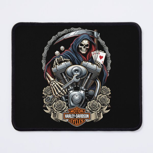 Item preview, Harley Davidson Outlaw Biker Skull Illustration Design designed and sold by enzoade.