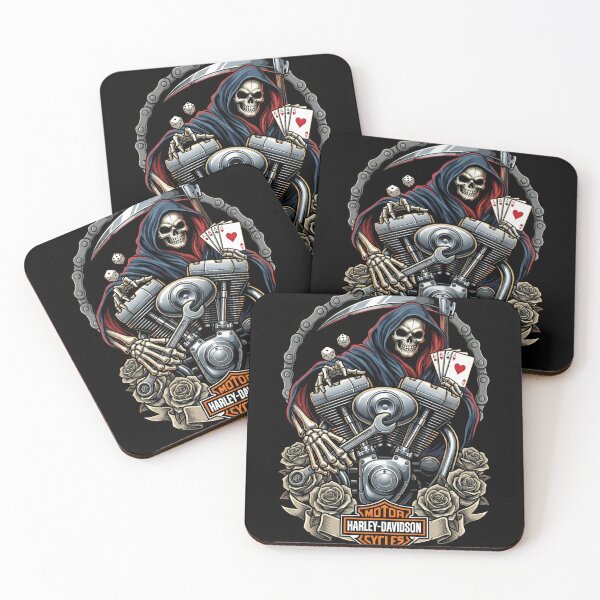 Item preview, Harley Davidson Outlaw Biker Skull Illustration Design designed and sold by enzoade.