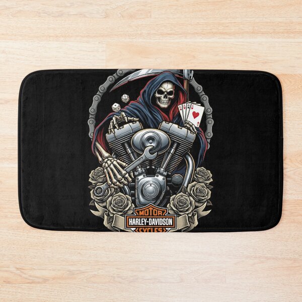 Item preview, Harley Davidson Outlaw Biker Skull Illustration Design designed and sold by enzoade.
