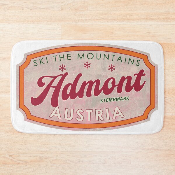 Item preview, Admont, Austria, Steiermark, Ski, textured skiing badge designed and sold by Wanderful-roads.