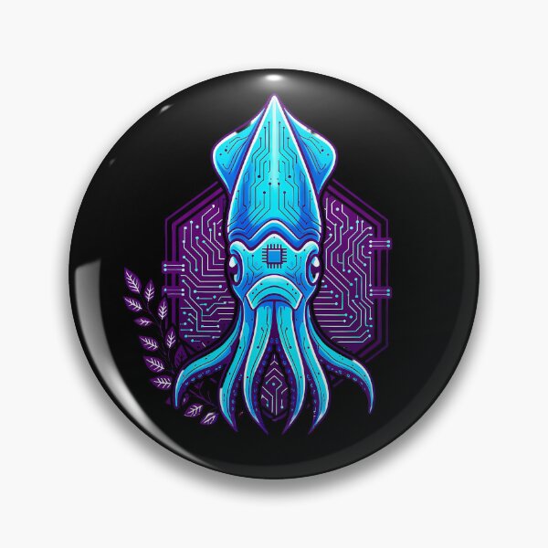 Item preview, Cyber Squid Tech Art - Futuristic Neon Circuit Cephalopod Illustration designed and sold by AbulailArt.