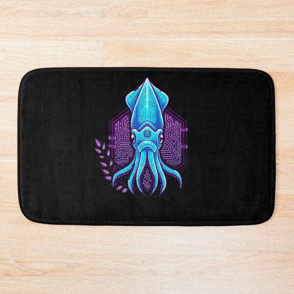 Item preview, Cyber Squid Tech Art - Futuristic Neon Circuit Cephalopod Illustration designed and sold by AbulailArt.