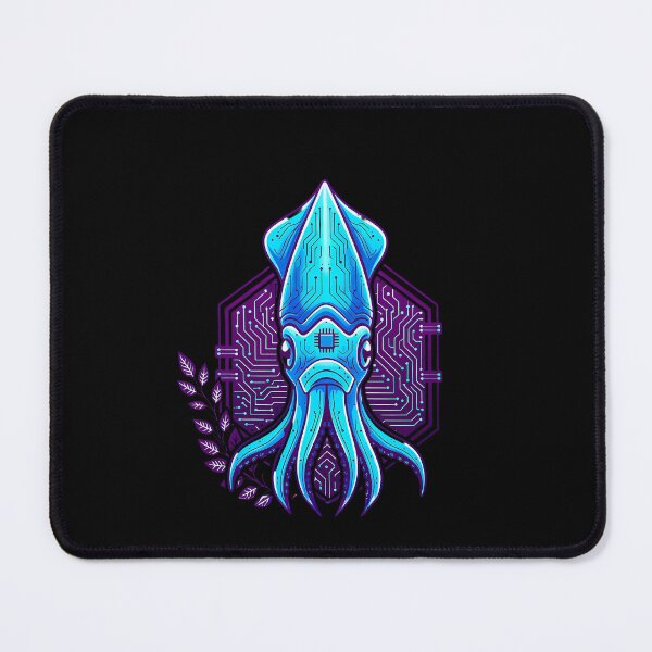 Item preview, Cyber Squid Tech Art - Futuristic Neon Circuit Cephalopod Illustration designed and sold by AbulailArt.
