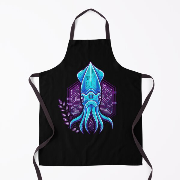 Item preview, Cyber Squid Tech Art - Futuristic Neon Circuit Cephalopod Illustration designed and sold by AbulailArt.