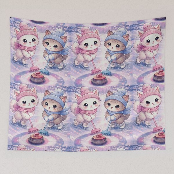 Item preview, Heartfelt Sweep - Romantic Curling Cats. designed and sold by Lylysun.