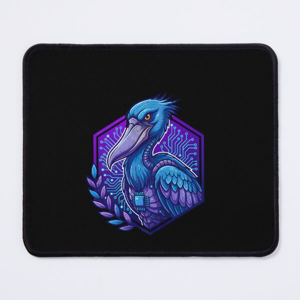 Item preview, Cyber Shoebill Tech Art - Futuristic Neon Circuit Stork Illustration designed and sold by AbulailArt.