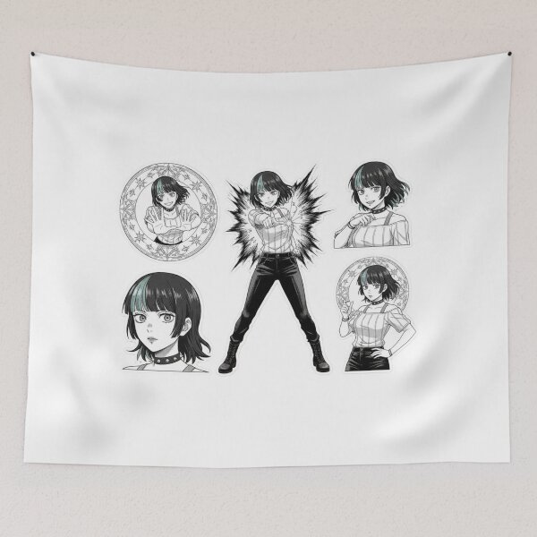 Item preview, Aesthetic Manga Girl - Screentone Sticker Set designed and sold by ahabboud.