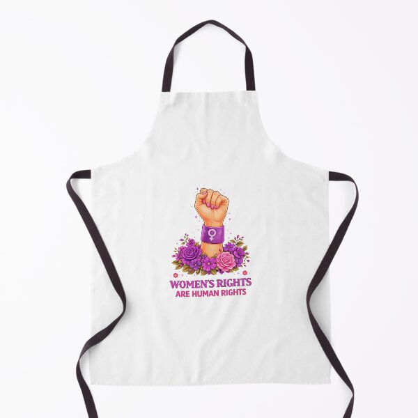 Item preview, Women's Rights: Unity & Strength – Illustration of a Raised Fist with Purple Flowers designed and sold by Polarisofficial.