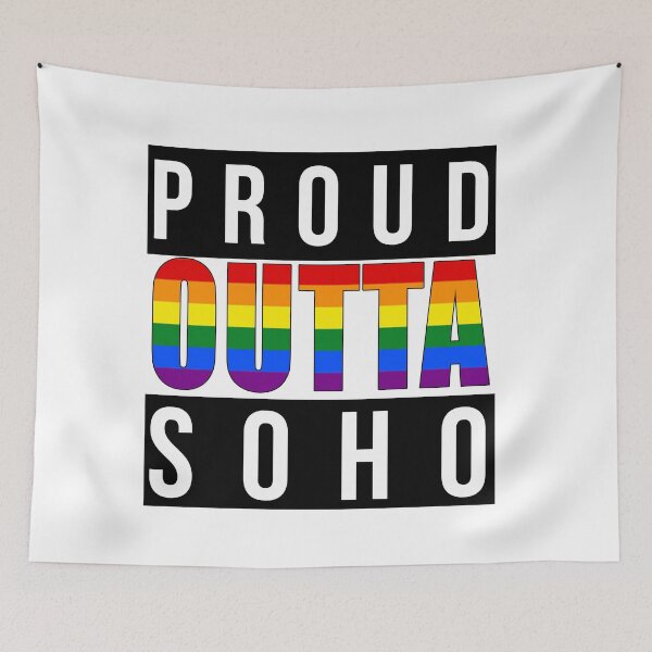 Item preview, Proud Outta Soho Rainbow Pride – LGBTQ+ Gay Pride Design designed and sold by RomeoSketches.