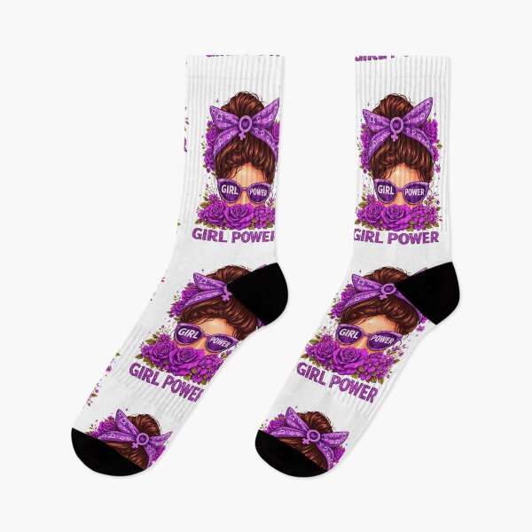 Item preview, Girl Power: Purple Vision – Illustration of Female Empowerment with Glasses and Roses designed and sold by Polarisofficial.