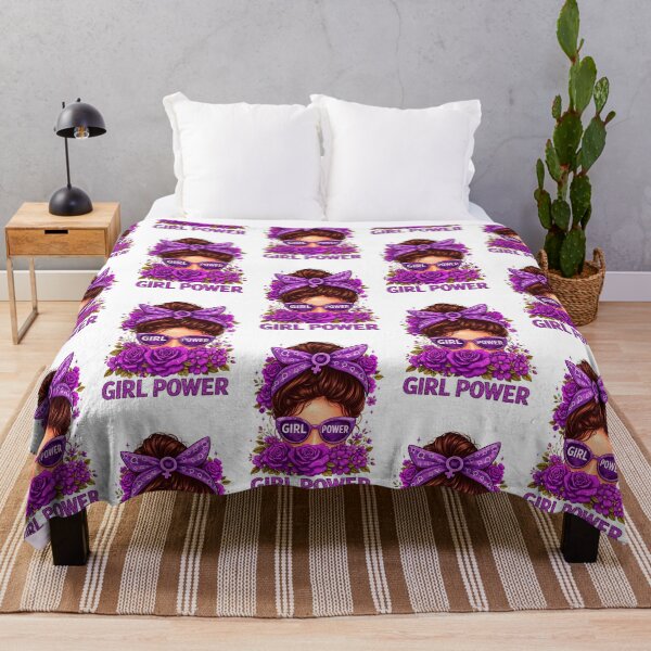 Item preview, Girl Power: Purple Vision – Illustration of Female Empowerment with Glasses and Roses designed and sold by Polarisofficial.
