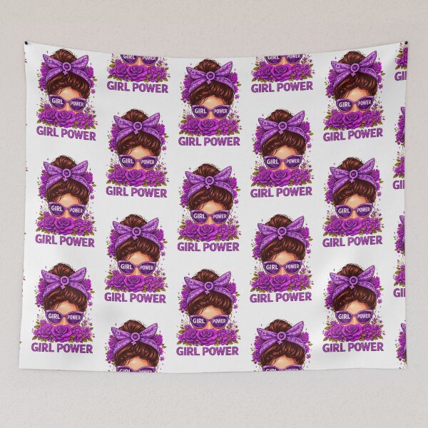 Item preview, Girl Power: Purple Vision – Illustration of Female Empowerment with Glasses and Roses designed and sold by Polarisofficial.