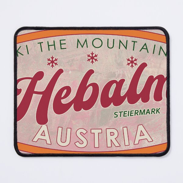 Item preview, Hebalm, Austria, Steiermark, Ski, textured skiing badge designed and sold by Wanderful-roads.