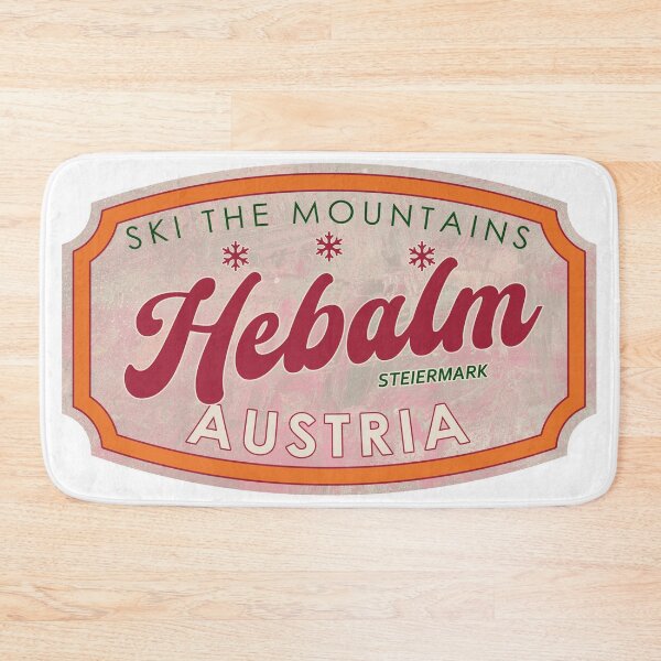Item preview, Hebalm, Austria, Steiermark, Ski, textured skiing badge designed and sold by Wanderful-roads.