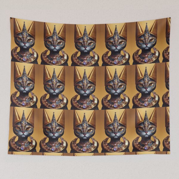 Item preview, Egyptian Cat Goddess Bastet - Design with Jewelry and Gold designed and sold by Hipatye26.