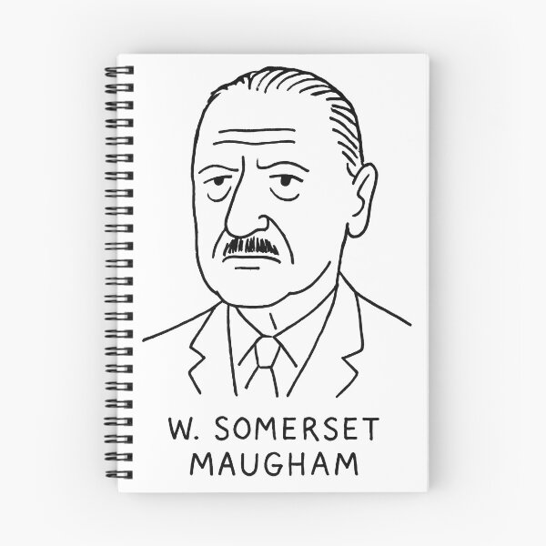 Item preview, W. Somerset Maugham Minimalist Line Art Portrait – Black and White Literary Illustration designed and sold by Artsy-With.