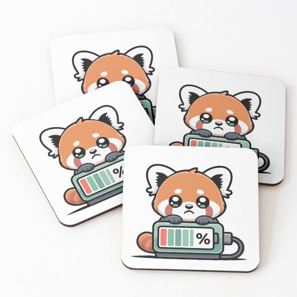 Item preview, Charging... 1% - Tired Red Panda Kawaii Sticker designed and sold by Ashley critters.