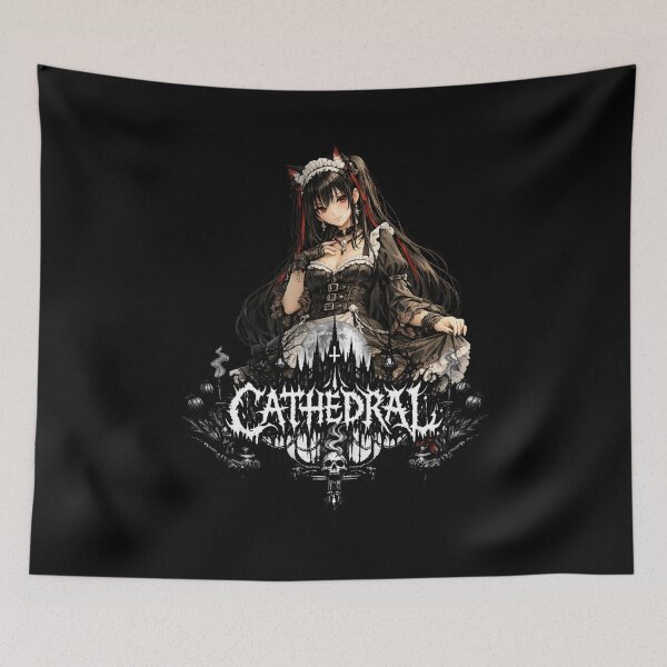 Item preview, Anime Goth Girl CATHEDRAL Maid designed and sold by GothCatHedral.