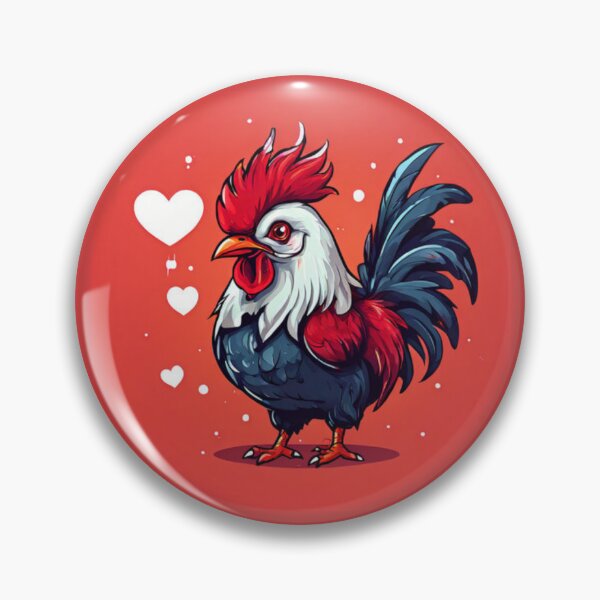 Item preview, Rooster with hearts designed and sold by Planetporridge.