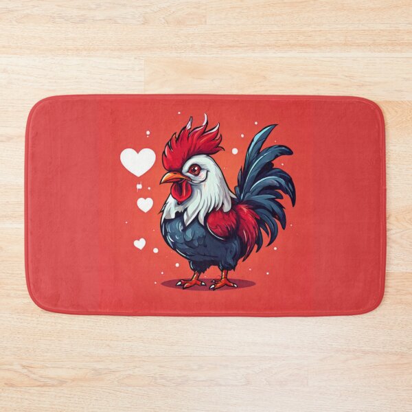 Item preview, Rooster with hearts designed and sold by Planetporridge.