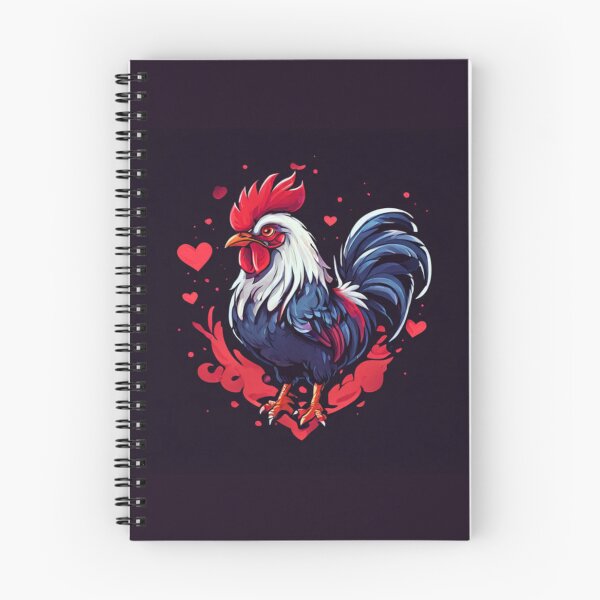 Item preview, Rooster and hearts designed and sold by Planetporridge.