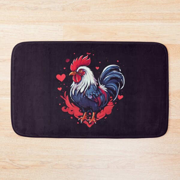 Item preview, Rooster and hearts designed and sold by Planetporridge.