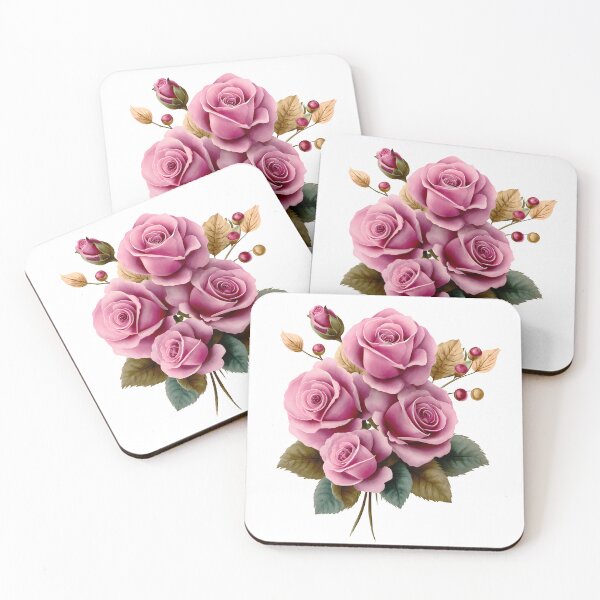 Item preview, Soft Pink Rose Bouquet - Elegant Romantic Floral Art Print designed and sold by DesignArtist.ia.