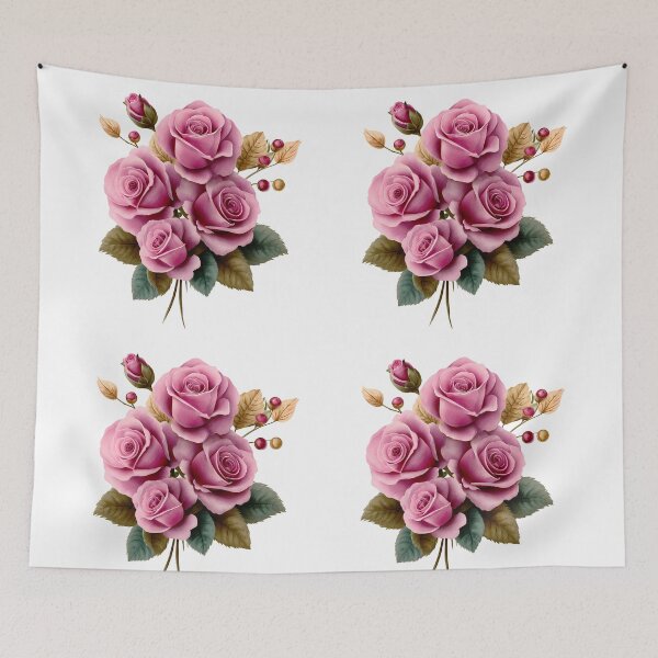Item preview, Soft Pink Rose Bouquet - Elegant Romantic Floral Art Print designed and sold by DesignArtist.ia.