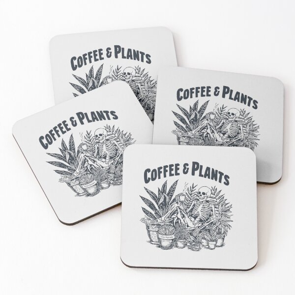 Item preview, Coffee And Plants Skeleton Drinking Coffee designed and sold by faridman.