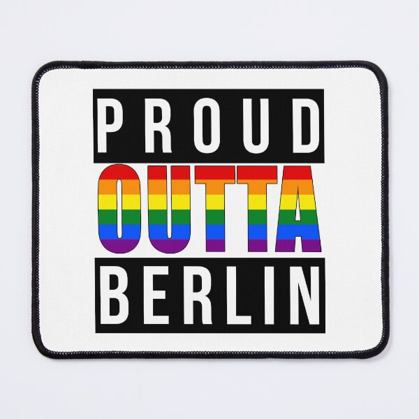 Item preview, Proud Outta Berlin Rainbow Pride – LGBTQ+ Gay Pride Design designed and sold by RomeoSketches.