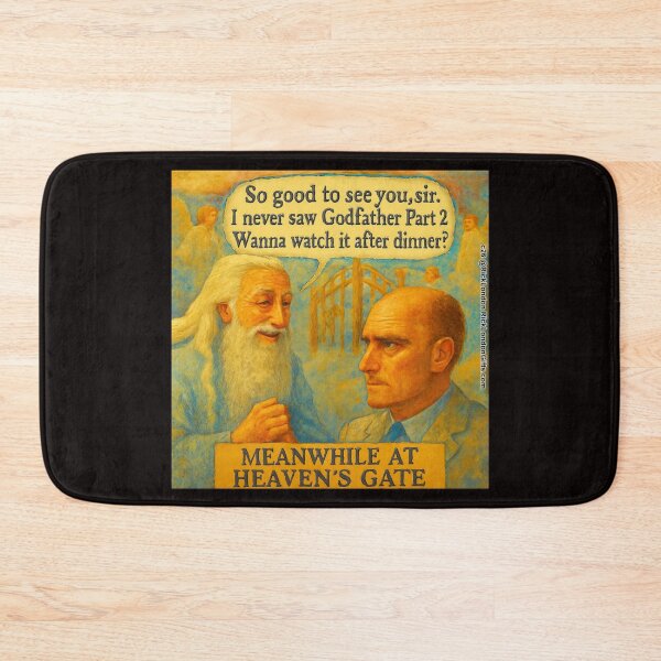 Item preview, Meanwhile at Heaven’s Gate – Godfather Part 2 Cartoon designed and sold by Rick London Gifts.