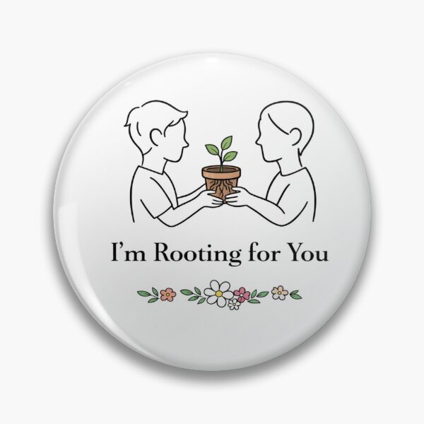 Item preview, I’m Rooting for You Cute Plant Pun Minimal Floral Design designed and sold by PitchGirly.