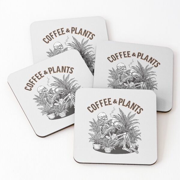 Item preview, Coffee And Plants Skeleton Drinking Coffee Gardening Mom designed and sold by faridman.