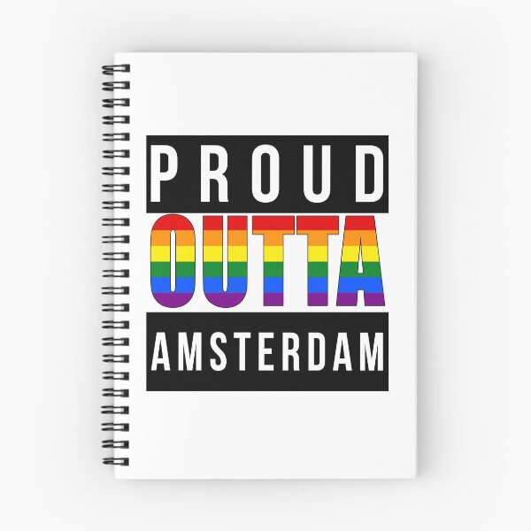 Item preview, Proud Outta Amsterdam Rainbow Pride  – LGBTQ+ Gay Pride Design designed and sold by RomeoSketches.